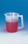 Beaker 2 Liters with handle, with embossed scale, PP