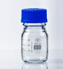 Titration Jar 100ml graduated 20/40/60/80ml with blue cap